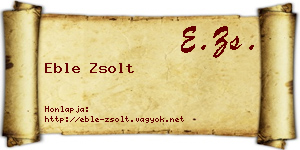Eble Zsolt névjegykártya