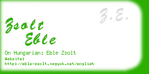 zsolt eble business card